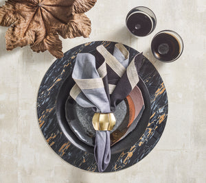 Dip Dye Napkin in Gray & Black, Set of 4