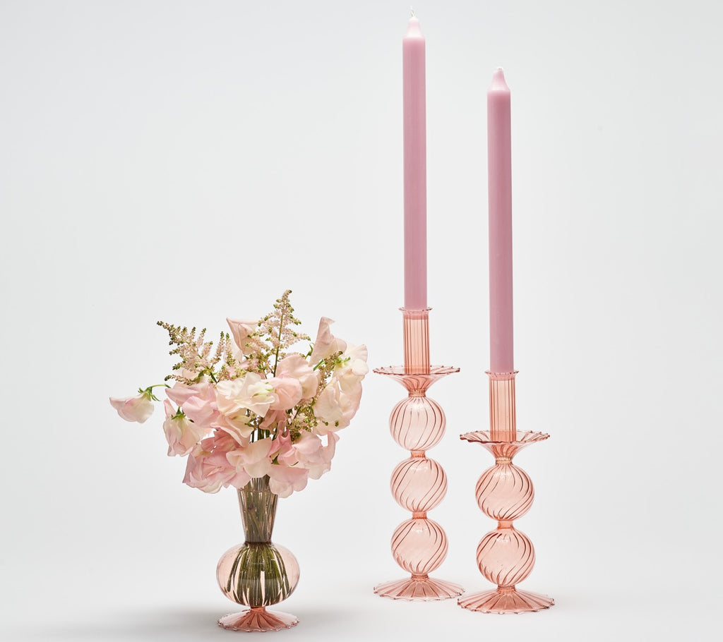 Tess Bud Vase in Blush, Set of 3