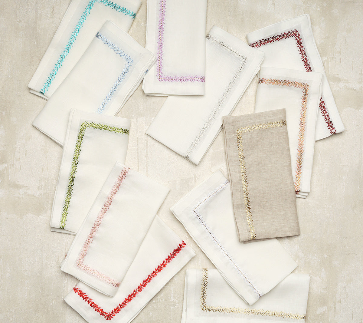 Jardin Napkin in White, Set of 4
