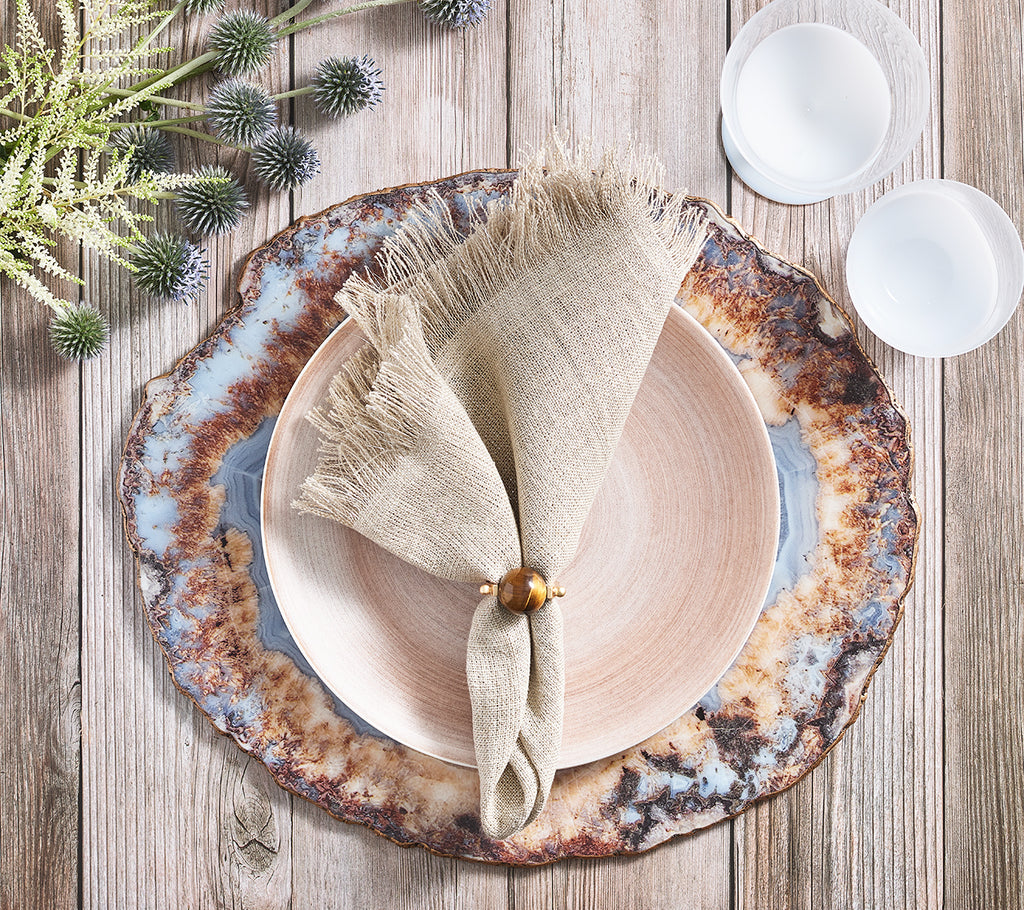 Strata Placemat in Beige, Taupe & Gray, Set of 4