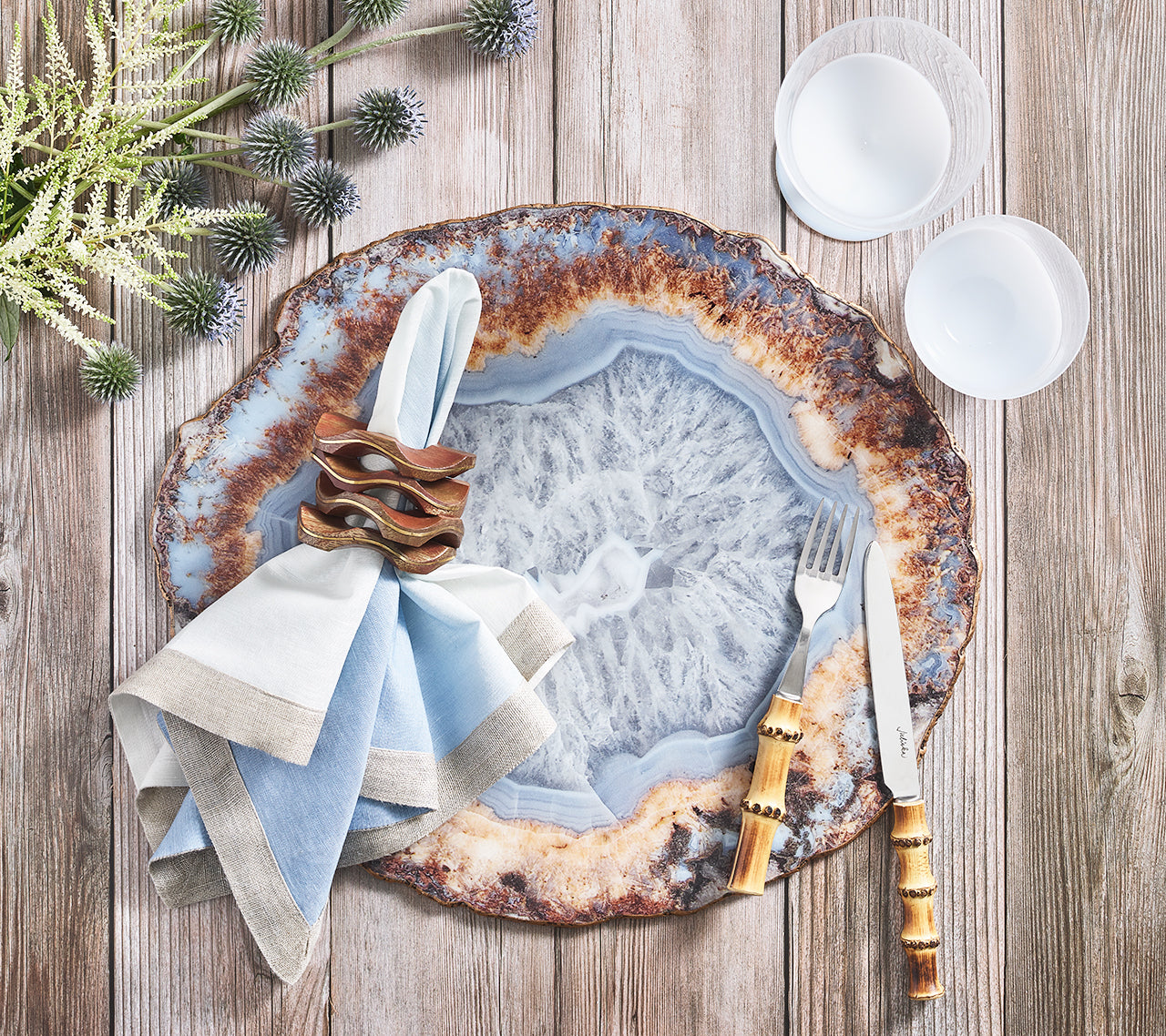 Strata Placemat in Beige, Taupe & Gray, Set of 4