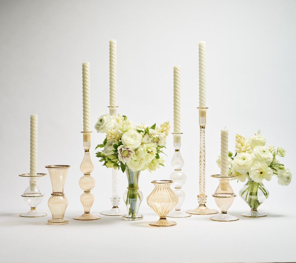 Ripple Candle Holder in Champagne