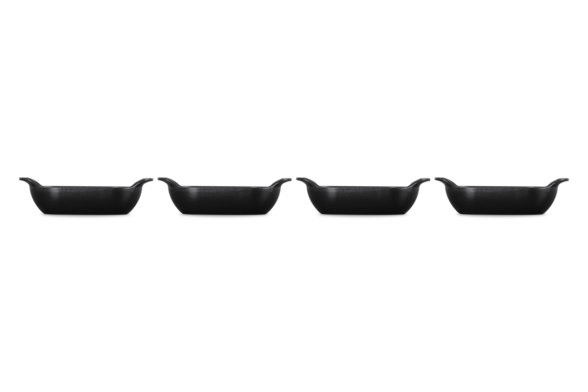 Mini Rectangular Baker 1/3 QT in Matte Black, Set of 4