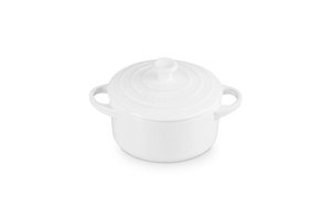 Mini Round Cocotte in White