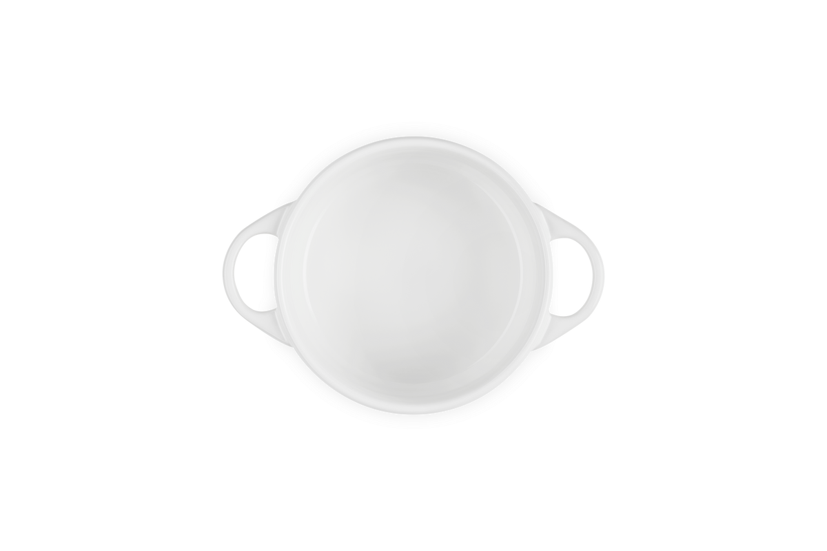Mini Round Cocotte in White