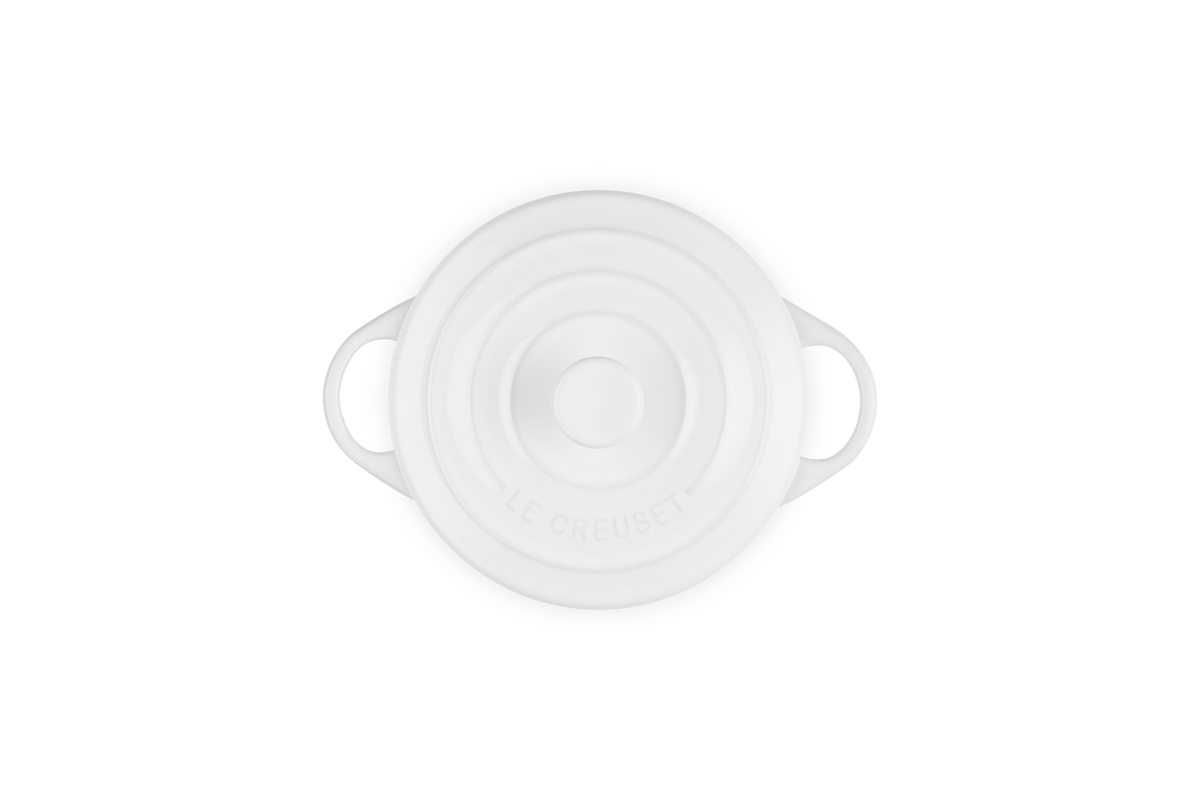 Mini Round Cocotte in White