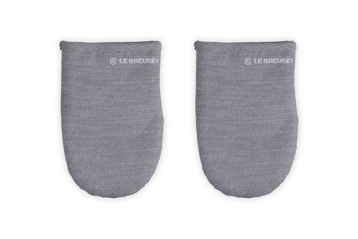 Mini Oven Mitts 8" in Charbon, Set of 2