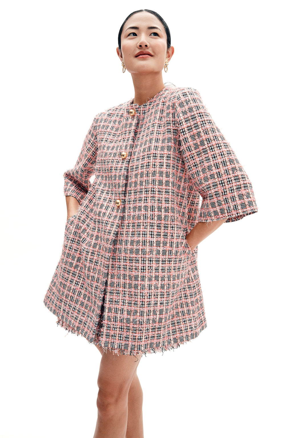 Audrey Coat in Eyelash Tweed