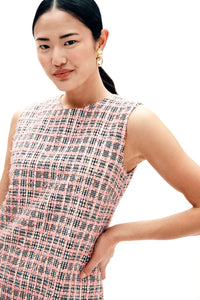 Laurel Dress in Eyelash Tweed