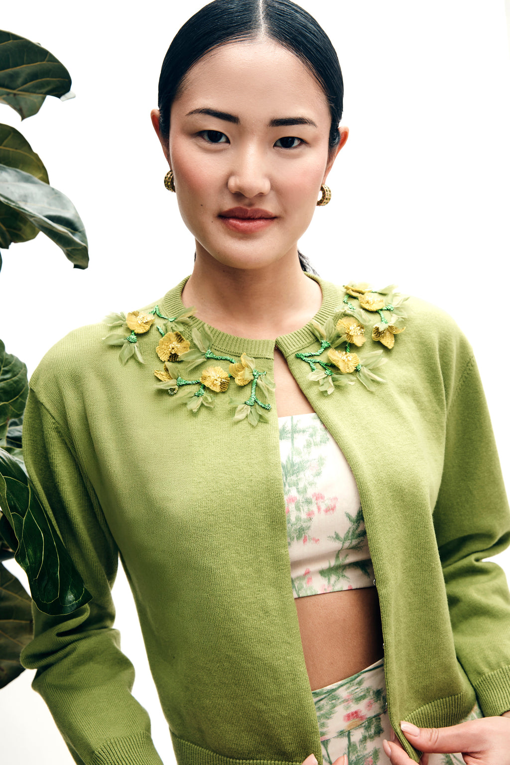 Bailey Knit Jacket With Jardin Embellishment