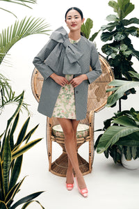 Phoebe Coat In Gingham Jacquard