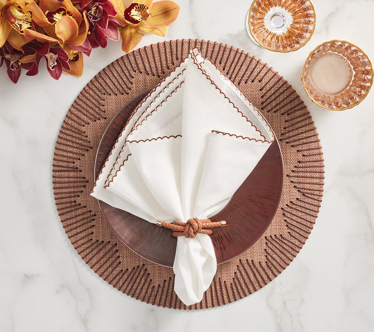 Dream Weaver Placemat in Brown, Set of 4