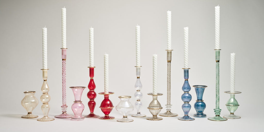 Braid Candlestick in Smoke