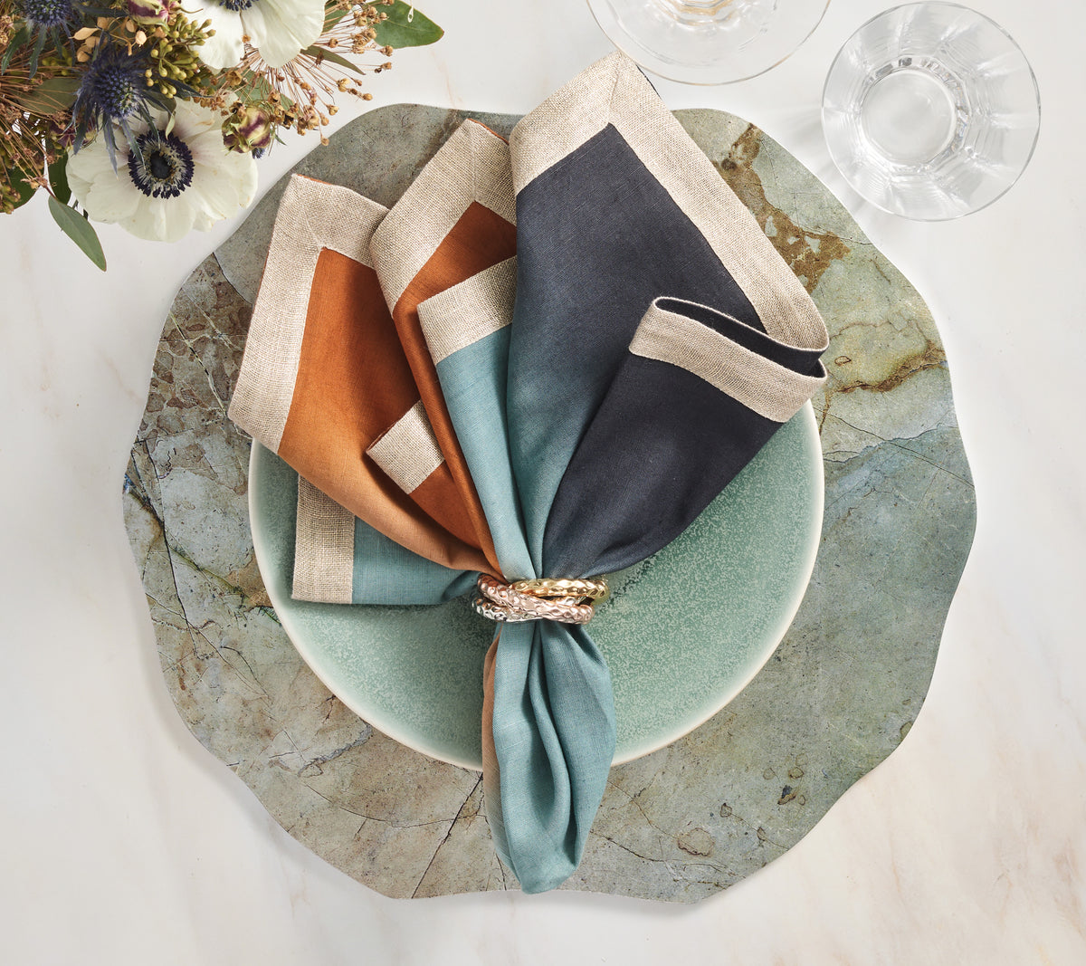Lucent Placemat in Beige, Taupe & Gray, Set of 4