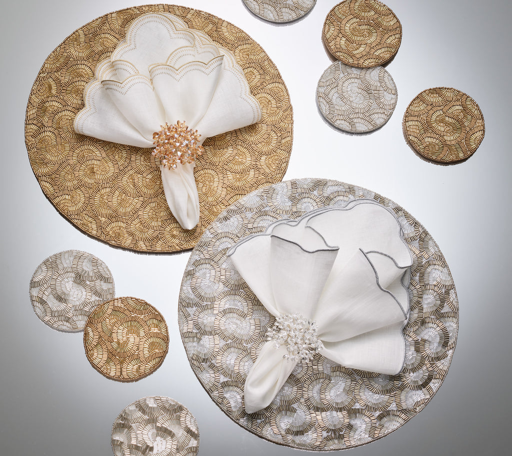 Lune Coaster in Gold, Set of 4