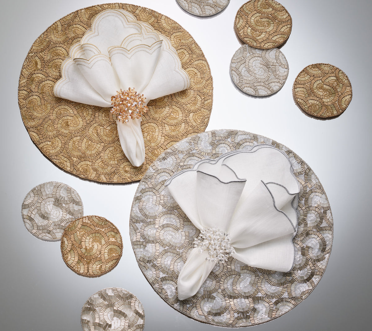 Lune Coaster in Gold, Set of 4