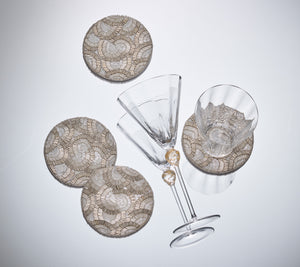 Lune Coaster in Silver, Set of 4