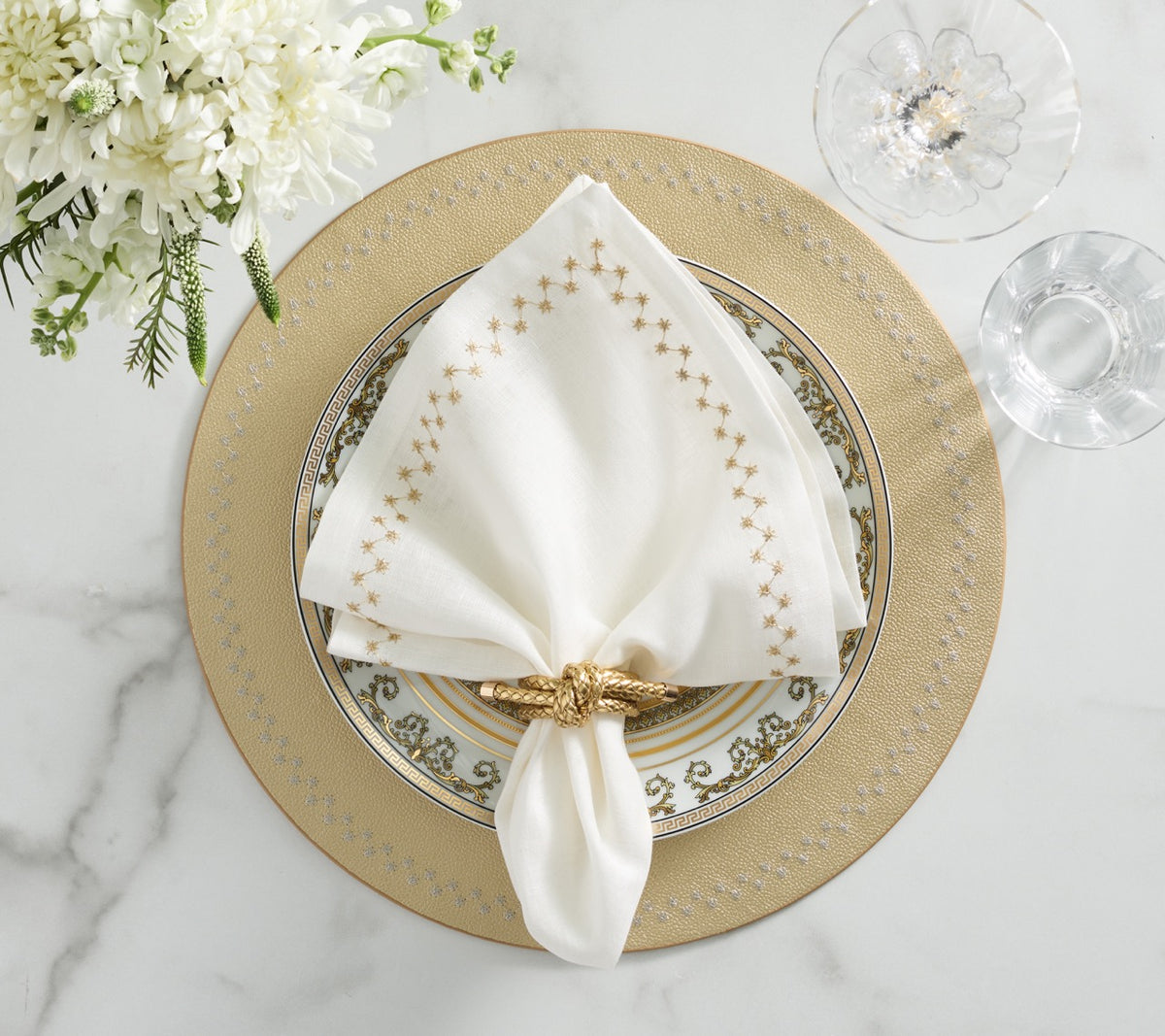 Starry Night Placemat in Gold, Set of 4