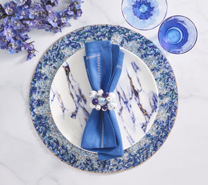 Lagoon Placemat in Navy & Blue, Set of 4