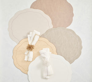 Tailored Placemats in Ivory, Set of 4