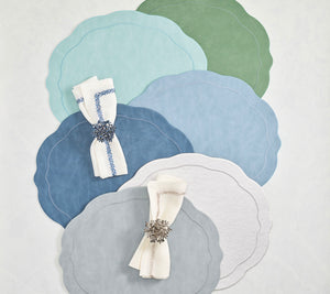 Tailored Placemats in Periwinkle, Set of 4
