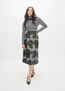 Mae x Scalamandre Hallie Skirt in Olive