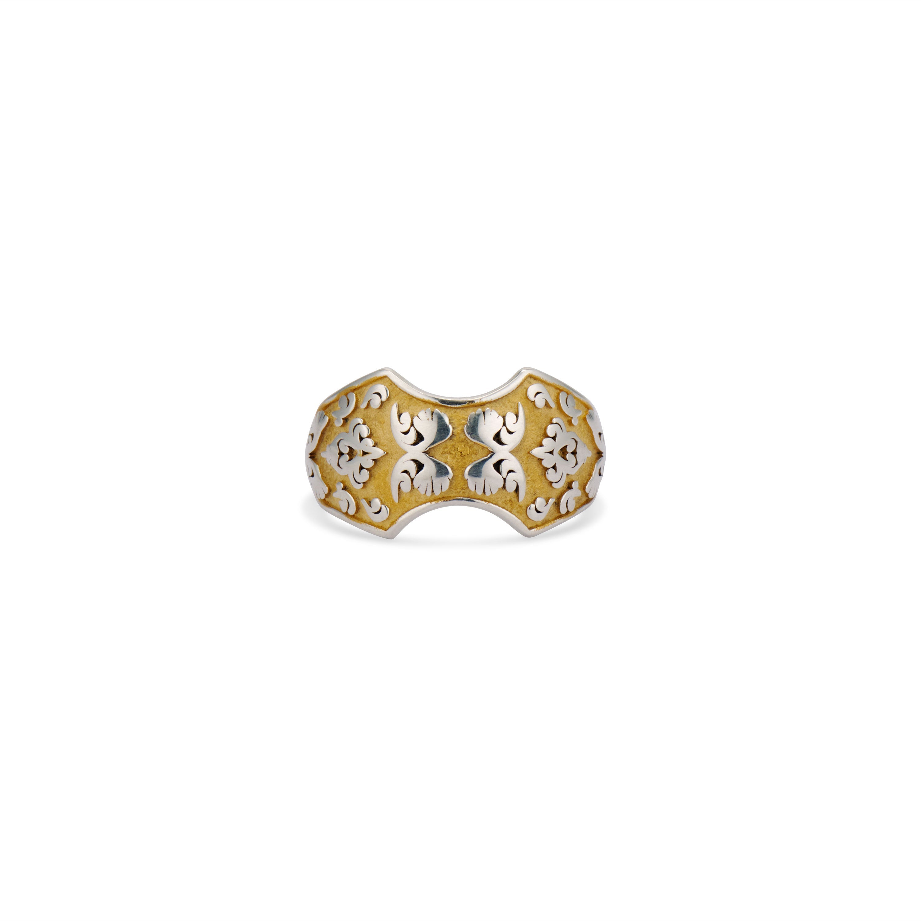 Ophelia Filigree Ring in Silver & Gold