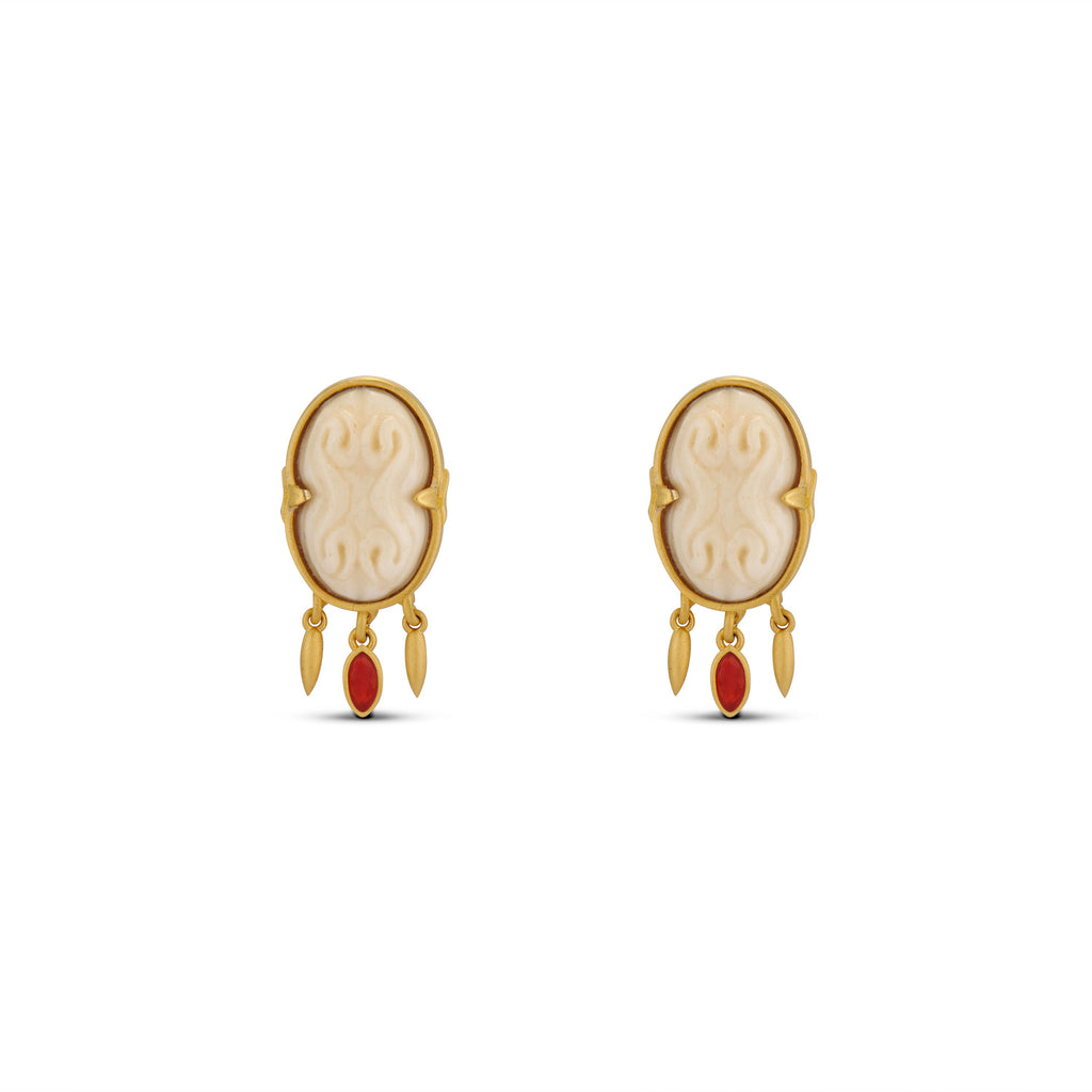The Cinched Cameo Earrings