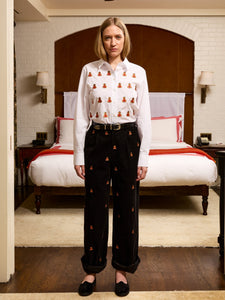 Bowery Bear Corduroy Pant RTW LINGUA FRANCA NYC Black XS
