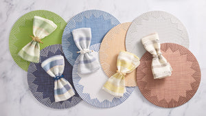 Broad Stripe Napkin in Blue & White, Set of 4