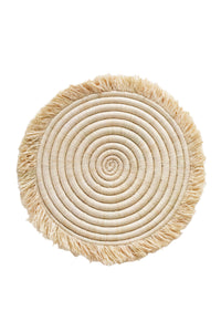 Natural Raffia Fringe Placemat