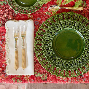 Vittoria Dinner Napkins in Beige, Set of 2