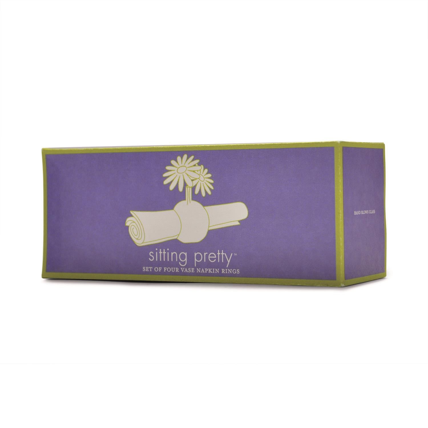 Siting Pretty Vase Napkin Ring, Set of 4