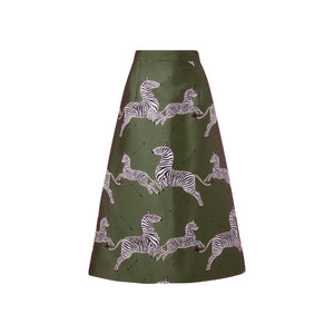 Mae x Scalamandre Hallie Skirt in Olive