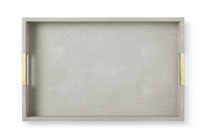 Modern Shagreen Desk Tray in Dove