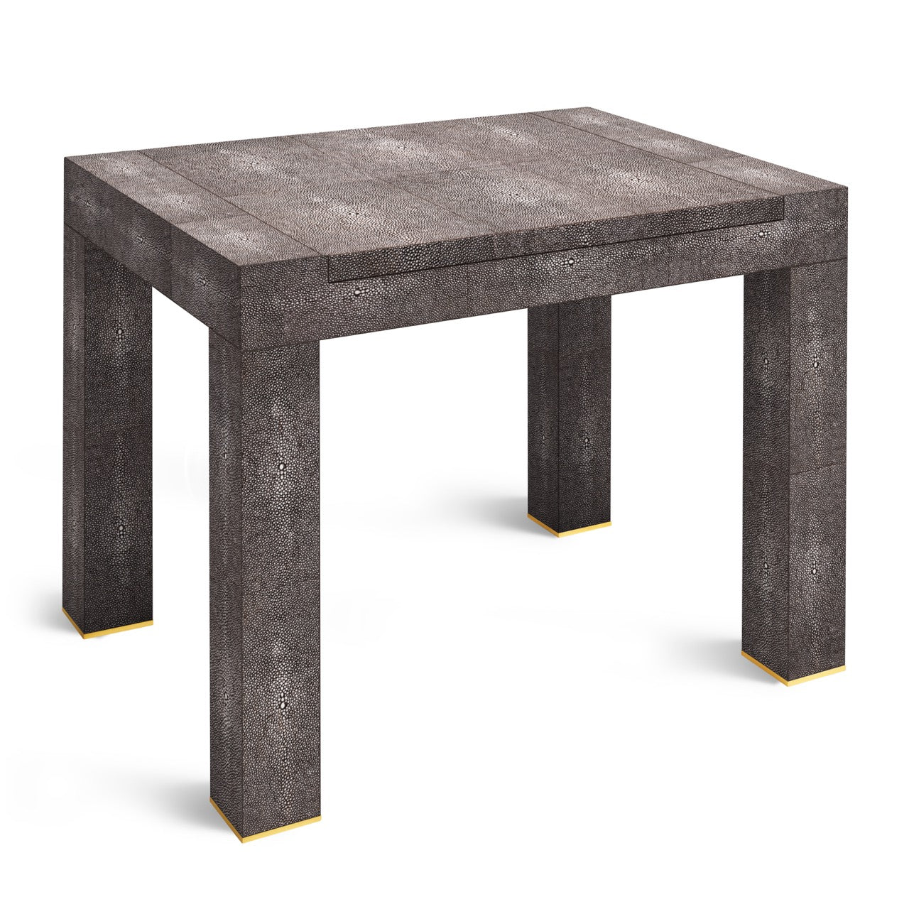 Shagreen Chess Side Table in Chocolate