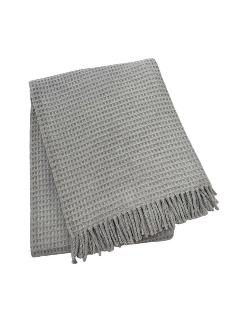 Basic Waffle Throw with Fringes