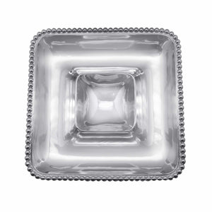 Pearled Square Chip & Dip | Mariposa Serving Trays and More