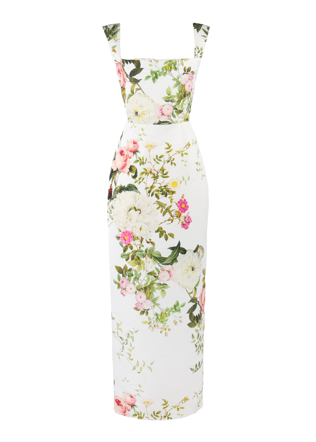OTM Exclusive: Bridal Midi Dress in White Floral