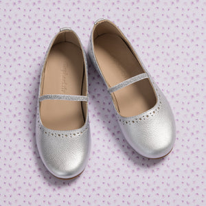 Luxury Leather Ballerina Shoes for Little Girls for special events