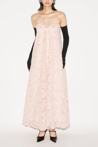 Vivia Gown Pink Embroidered Tulle
