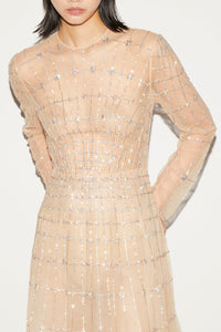 Anissa Gown Nude Embellished Tulle