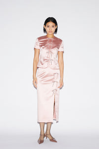 Claudine Top Pale Pink Duchesse