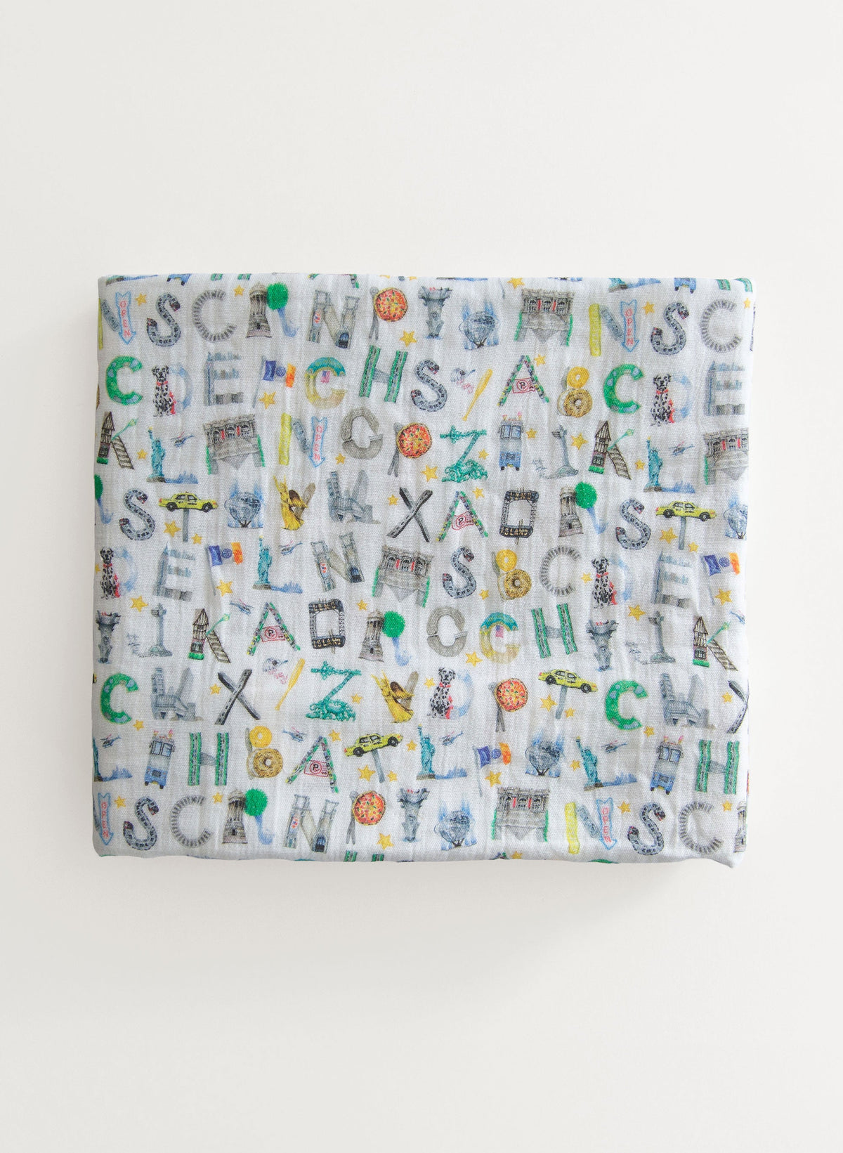 NYC Alphabet Soup Shawl Blanket