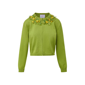 Bailey Knit Jacket With Jardin Embellishment
