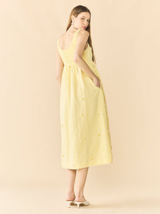 Emily Dress in Soft Butter Yellow