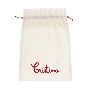 Camarinas Lingerie Bag Name in Red