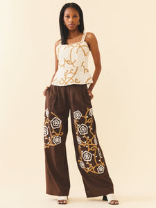 Miranda Top in Khaki Garden