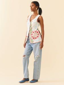 Alexa Top in Alfie White