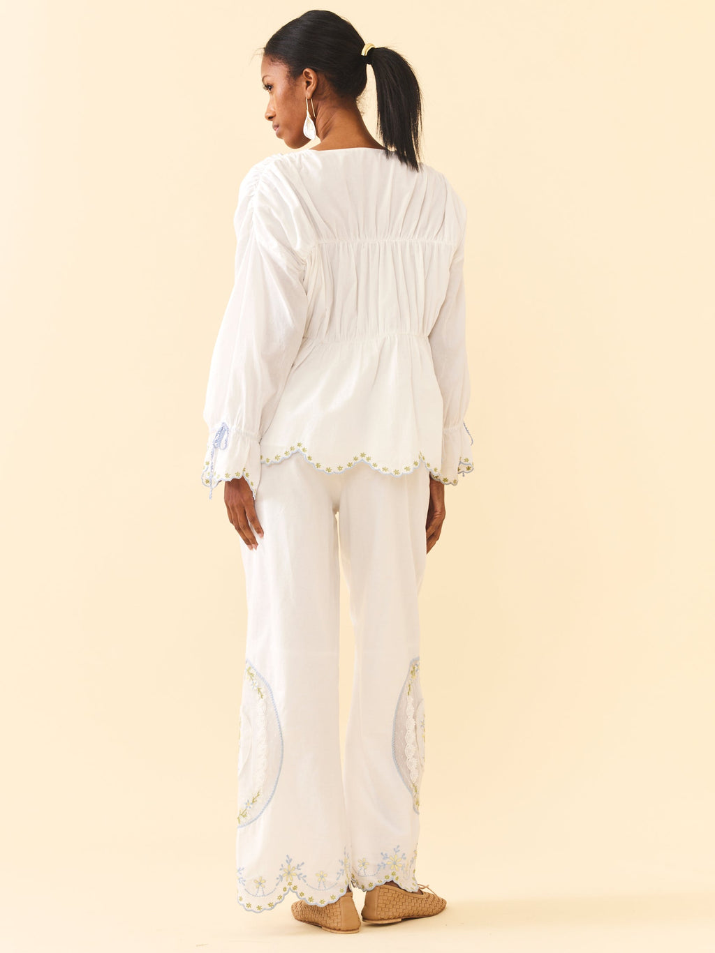 Isle Top in White Whimsy